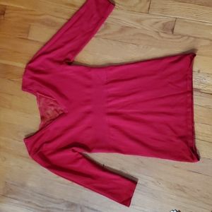 Red 3/4 sleeve dress shirt large (runs small)